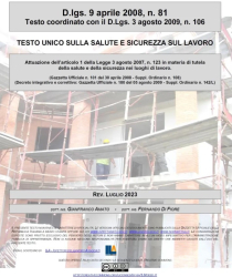 TESTO COORDINATO DEL DECRETO LEGISLATIVO 81/2008 – LUGLIO 2023